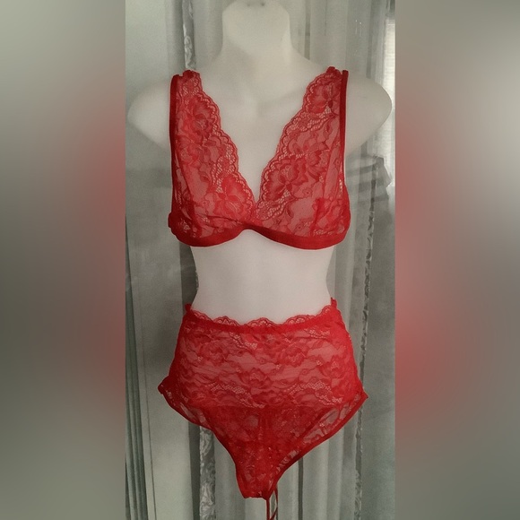 AVIDLOVE HIGH WAIST PANTY AND BRA SET - Picture 1 of 6